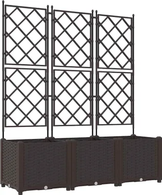 Produktbild von Garten-Pflanzgefäß 3 pcs Braun 120 x 40 x 143 cm Kunststoff