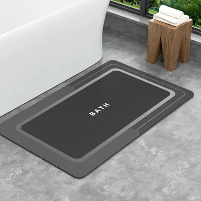 Image de Tapis de bain, antidérapant, absorbant, séchage rapide, lavable (50 x 80 cm (rectangulaire))