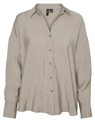 Produktbild von VERO MODA Oversized Hemdbluse Seidig Legeres Oberteil Shirt VMQUEENY  Größe: M