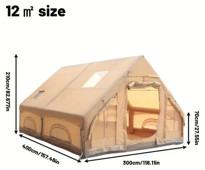 Produktbild von Aufblasbares Campingzelt - XXL-Kuppelzelt - Familienzelt - Glamping-Zelt - Outdoor-Unterstand - für 8 Personen