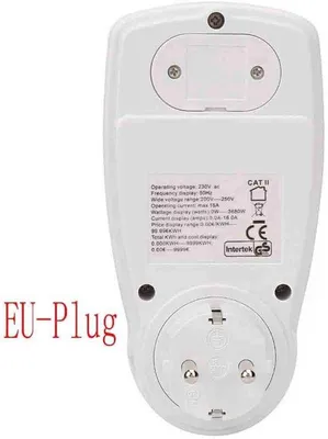 Productafbeelding van Energiemeter Stroomverbruikmeter, Elektriciteitsverbruikmeter met LCD-scherm, Energiekostenmeter Maximaal vermogen 3680W