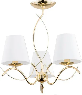 Immagine prodotto di Lampada a sospensione MONZA dorata 3xE14x10W in metallo, dimensioni: 47x68x68 cm, IP20, Alfa
