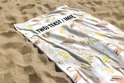 Zdjęcie produktu dla RĘCZNIK Lato z twoim dowolnym tekstem 100x50cm 036C