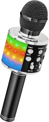 Obrázek produktu pro Bluetooth karaoke sada s LED světly, 4 v 1, přenosná, na večírky, dárek pro děti