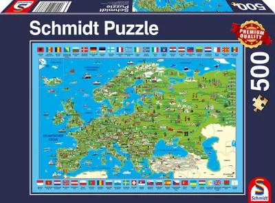 Produktbild von Schmidt Spiele Puzzle Europa entdecken, Erwachsenenpuzzle, Standard, 500 Teile, 58373