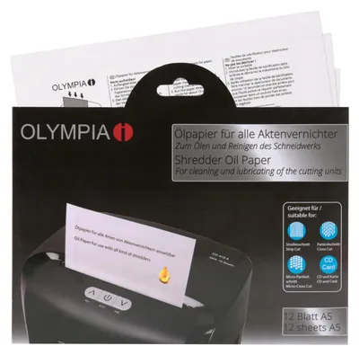 Produktbild von Olympia Ölpapier, Schmieröl, A5 (148x210 mm), Weiß, 12 Stück(e), 240 mm, 5 mm
