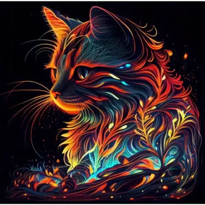 Immagine prodotto di Mosaico diamantato a forma di gatto, colori artistici, 30x40 cm, design creativo