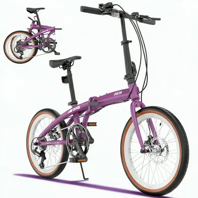 Produktbild von RCB GK4 Faltbares Fahrrad 20 Zoll – Aluminiumrahmen, 7-Gang-Schaltung, Scheibenbremse, Luftreifen, bis 100 kg