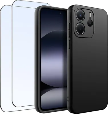 Zdjęcie produktu dla ZESTAW Etui do Xiaomi Redmi Note 14 4G Matowe Silikon Slim + 2 SZTUKI SZKŁO