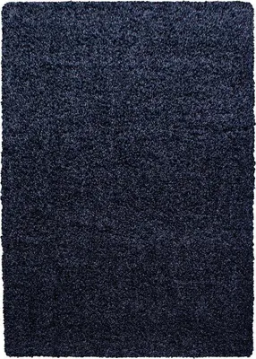 A close-up, top-down view of a shaggy rug.