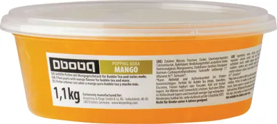 OBOBA Popping Boba mit Perlen gefüllt mit Mangogeschmack Packung 1100g