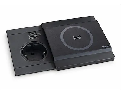 Produktbild von EVOLine Circle80 mit Schiebedeckel DisQ, schwarz matt, eckig