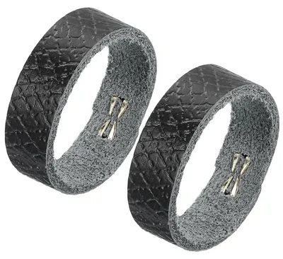 Leder-Gürtelschlaufenhalter 2er Set, 9,5 cm, schwarz