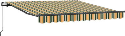 Obrázok produktu pre vidaXL Rozťahovacia markíza, zelená a žltá, 300 x 250 cm