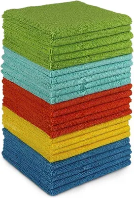 Produktbild von Mikrofaser-Tücher 24-teilig, mehrzweck, wasbar, 30x30cm, plüschfrei