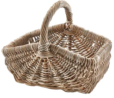 Zdjęcie produktu dla Kobolo koszyk na zakupy CLARA z rączką z rattanu w kolorze kubu szary - koszyk na zakupy koszyk transportowy koszyk wieszak koszyk do przenoszenia koszyk shopper koszyk samochodowy koszyk wiklinowy