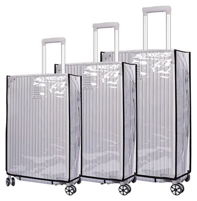 Imagen del producto de Funda transparente e impermeable para maletas, de 20 pulgadas, ideal para equipaje de viaje