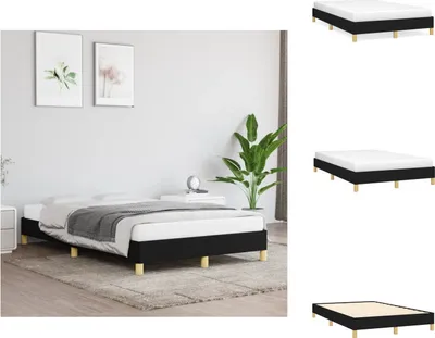 Immagine prodotto di vidaXL Struttura letto in tessuto nero 120x200 cm - Letti e strutture letto