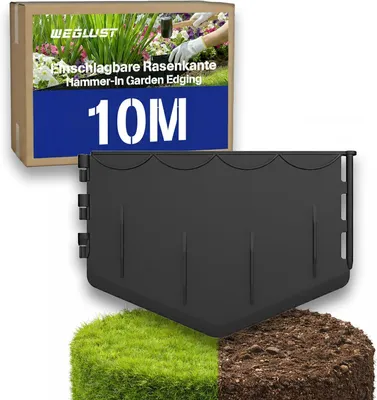 Image de Bordure de jardin de 10 mètres, en plastique, flexible, pour l'extérieur