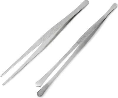 Produktbild von Lange rostfreie Edelstahlpinzette - Kochpinzette, Grillpinzette - 2 Stück - 30 cm