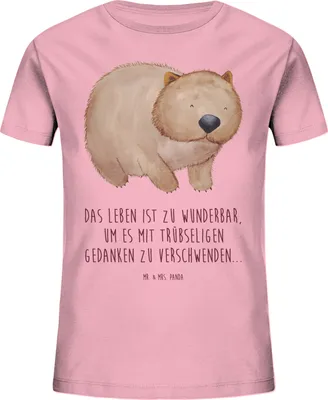 Produktbild von Mr. & Mrs. Panda Kleinkinder T-Shirt Wombat 9-11 Jahre (134/146) - Baumwolle Pink - Geschenk, Spruch, Kinder Jungen, Motivation, Teenager, Mädchen, Lustige Sprüche