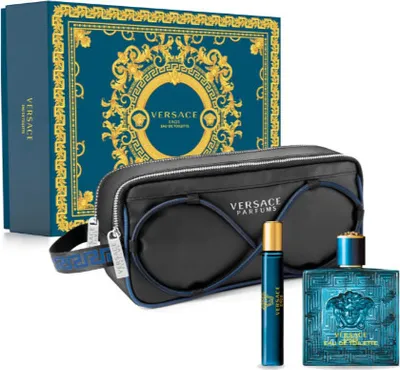 Produktbild von Versace Eros Pour Homme Eau De Toilette Spray 100ml Set 3 Pieces
