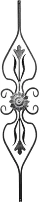 Immagine prodotto di LogistSystem - Ferri battuti ornamentali in ferro battuto 800x180 mm - ad es. come elemento per inferriate - ringhiere - recinzioni - cancelli - rosoni - grate 13.057
