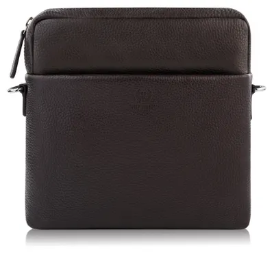 Produktbild von Paolo Peruzzi Herrentasche Umhängetasche Arbeit Tache aus Echtes Leder Mittel Dunkelbraun