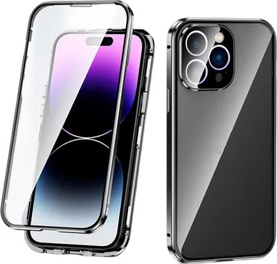 Obrázek produktu pro INF Oboustranný magnetický mobilní kryt pro iPhone Černá  iPhone 15 Pro