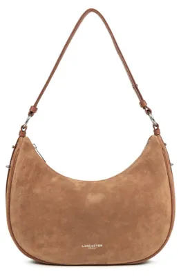 Image de Lancaster Sac besace Zippé L Suède Camel