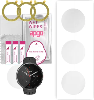 Produktbild von apgo 3 Stück Schutzfolie, klar, kompatibel mit Polar Pacer Pro Smartwatch, Hydrogel Displayschutzfolie mit Positionierhilfe, Displayfolie, robust und kratzfest