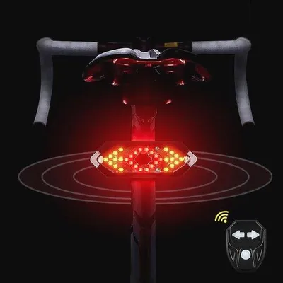 Produktbild von Elektrisches Fahrradhinterrad mit Lichtleitern - USB-Ladbares Sicherheitswarnsystem für Fahrrad