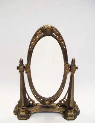 Produktbild von Casa Padrino Schminkspiegel aus Schmiedeeisen - H 43 cm - schwere Ausführung