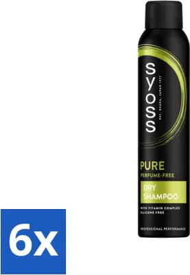 Produktbild von SYOSS - Pure Fresh Trockenshampoo - Shampoo - Langanhaltendes Styling - 200ml - Vorteilspack - 6 Stücke
