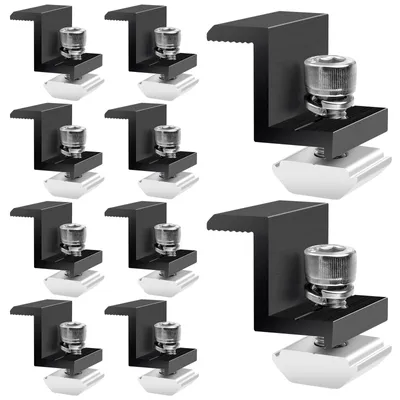 Endklemme 30 mm schwarz, 10 Stück, Z-Halter für PV-Module