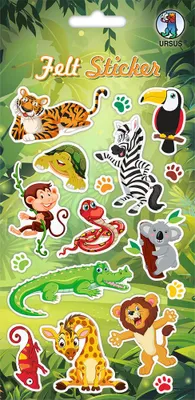 Obrázok produktu pre URSUS Plstené nálepky Jungle