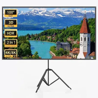 Produktbild von Famanu Projektionsleinwand 100 Zoll - Tragbar mit Stativ