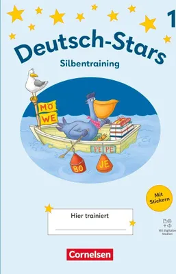 Produktbild von Deutsch-Stars 1. Schuljahr - Lesetraining Ausgabe 2025 - Silbentraining - Übungsheft