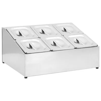 Obrázek produktu pro vidaXL Gastronorm stojan se 6 nádobami GN 1/6 z nerezové oceli