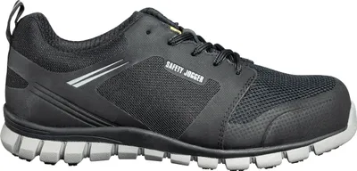 A black Safety Jogger shoe is shown against a white background.