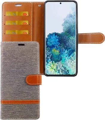 Produktbild von Samsung Galaxy S20 Handy Hülle Schutz-Tasche Case Cover Kartenfach Etui Wallet Grau