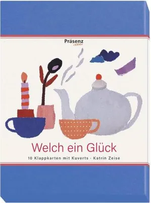 Produktbild von 10 Faltkarten B6 (12 x 17 cm) mit Umschlag, Geschenkbox und 5 Motiven