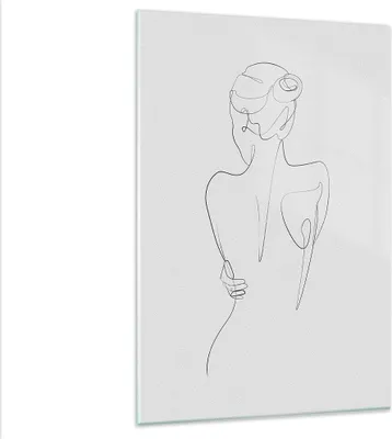 Produktbild von Bilder auf glas - Einteilig - Körper Frau Zeichnung - 80x120cm - Glasbilder - Wandbilder - Bilder - zum Aufhängen bereit - Wanddekoration aus Glas - Glas Bilder - Wandbild auf Glas - GPA80x120-4651