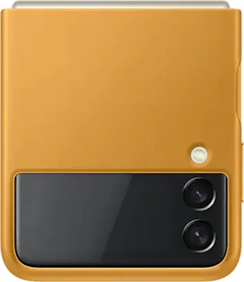 Immagine prodotto di Custodia in pelle Samsung per Galaxy Z Flip3, colore:Giallo