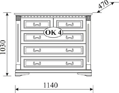 Immagine prodotto di Cassettiera classica credenza mobili solidi coloniali nuovo OK4