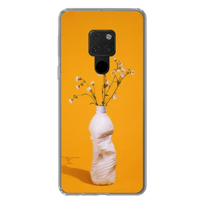 Produktbild von MuchoWow® Handyhülle Schutzhülle Hülle für Huawei P40 Lite Flasche - Blumenstrauß - Gelb Silikon Softcase Handy Hülle - Handy