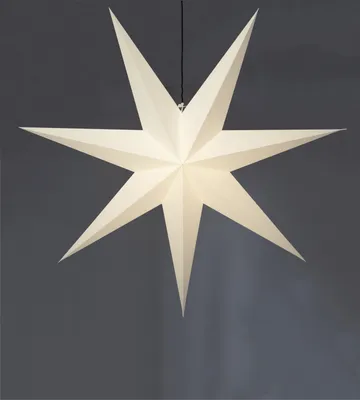 Produktbild von Papierstern 'Frozen', ohne Lochung, weiß,E14,140cm