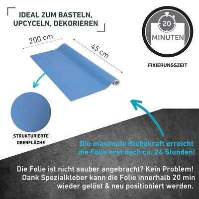 Produktbild von Klebefolie Unimatt petrolblau - 45x200cm