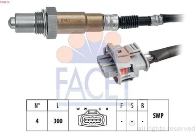 Produktbild von FACET Lambdasonde für OPEL Corsa C Schrägheck (X01) Beheizt Planarsonde 300mm 10.8214