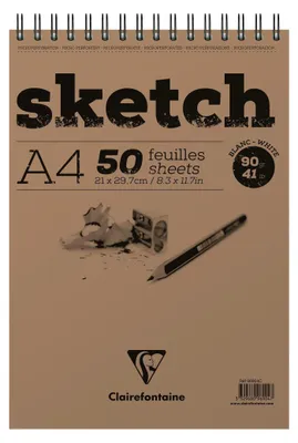 Image de Bloc à croquis SKETCH-Papier, DIN A4 21x29,7cm, 50 feuilles, 90g